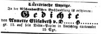 Anzeige im Westfälischen Merkur